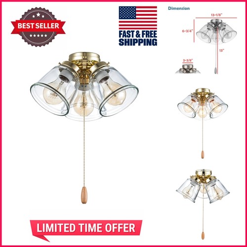 Elegant light ceiling fan - 3-light,